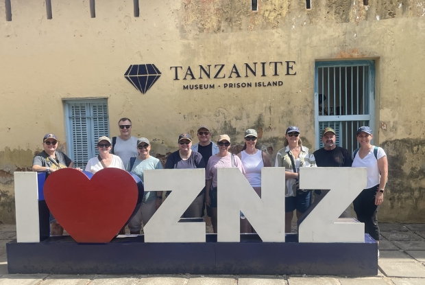 Travellers Choice members on Prison Island, Zanzibar, a sanctuary for endangered Aldabra giant tortoises